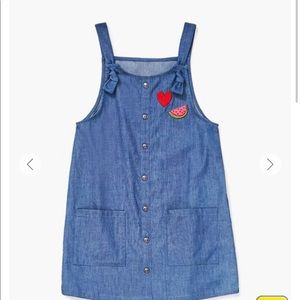 Jeans overall dress for girls.